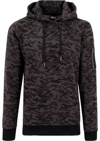 Urban Classics Herren Sweatshirt "Urban Classics Herren Sweat Camo Bomber Hoody", grün, Gr. M, mehrfarbig, 60% Baumwolle, 40% Polyester, Sweatshirts