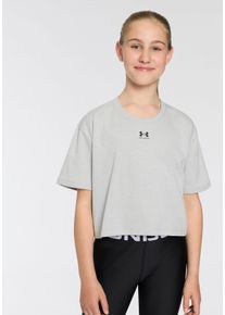 Under Armour Kinder T-Shirt "RIVAL"mod gray light heather,, schwarz, sportlich, Gr. L, Obermaterial: 60% Baumwolle, 40% Polyester, Shirts, Für Kinder
