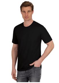 TRIGEMA Herren T-Shirt "TRIGEMA T-Shirt aus 100% Baumwolle", schwarz, Basic, Gr. XS, 100% Baumwolle, Shirts