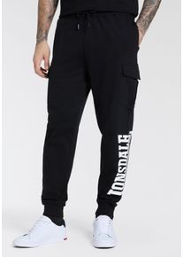Lonsdale Herren Jogginghose, schwarz-weiß, sportlich, Gr. XXXL, Obermaterial: 60% Baumwolle, 40% Polyester, Hosen, Atmungsaktiv mit