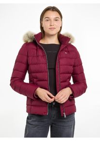 Tommy Jeans Damen Steppjacke "TJW BASIC HOODED DOWN JACKET EXT", lila, casual, Gr. L, unifarben, Web, Steppware, Obermaterial: 100% Polyester.