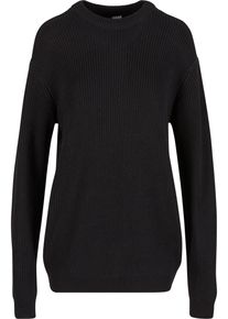 Urban Classics Herren Rundhalspullover "Urban Classics Rib Basic Sweater", schwarz, casual, Gr. L, unifarben, 100% Baumwolle, Pullover