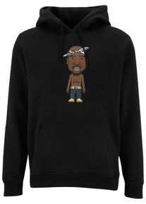 MisterTee Herren Kapuzensweatshirt "MisterTee Herren LA Sketch Hoody", schwarz, Gr. M, bedruckt, 100% Baumwolle, Sweatshirts