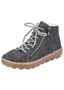 Rieker Damen Winterboots, Gr. 42, grau, Lederimitat, sportlich, Schuhe, mit herausnehmbarem SoftFoam-Fußbett