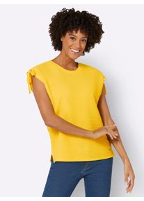 Casual Looks Damen Kurzarmshirt "Shirt", gelb, Gr. 36, unifarben, 99% Polyester, 1% Elasthan, Shirts