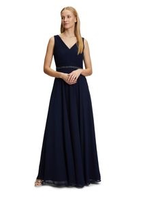 Vera Mont Damen Abendkleid "Vera Mont Abendkleid mit Plissee", blau, festlich, Gr. 40, Chiffon, Obermaterial: 100% Polyester. Futter: 100%
