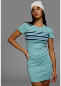 Kangaroos Damen Jerseykleid, grün, casual, Gr. 36, bedruckt, geringelt, gestreift, Single Jersey, Obermaterial: 100% Baumwolle, Kleider, mit Rundhals