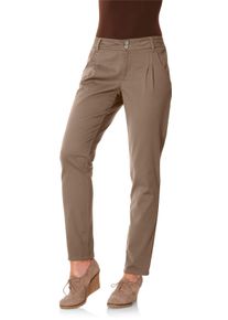 Heine Damen Chinohose, braun, Gr. 38, unifarben, 98% Baumwolle, 2% Elasthan, Hosen