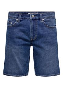 Only & Sons ONLY & SONS Herren Shorts "ONSWEFT PIM DNM SHORTS VD CE BOX", blau, modisch, Gr. S, unifarben, Web, Obermaterial: 79% Baumwolle, 20% Polyester, 1%