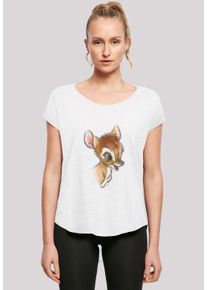 F4NT4STIC Damen T-Shirt "Disney Bambi Zeichnung", weiß, casual, Gr. XL, Obermaterial: 100% Baumwolle, Shirts, Damen,Premium