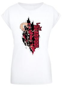 ABSOLUTE CULT Herren T-Shirt "ABSOLUTE CULT Damen Ladies Deadpool - Lady Deadpool T-Shirt", weiß, casual, Gr. L, bedruckt, 100% Baumwolle, Shirts