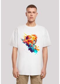 F4NT4STIC Herren T-Shirt "Basketball Sport Player OVERSIZE TEE", weiß, casual, Gr. XS, Obermaterial: 100% Baumwolle, Shirts, Print