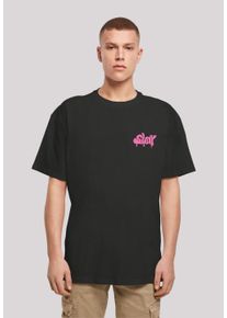 F4NT4STIC Herren T-Shirt "SLAY Jugenwort Pink", schwarz, casual, Gr. XS, Obermaterial: 100% Baumwolle, Shirts, Print