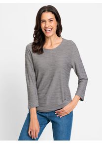 Inspirationen Damen 3/4-Arm-Shirt "3/4-Arm-Shirt", grau, Gr. 36, meliert, 65% Viskose, 35% Polyamid, Shirts