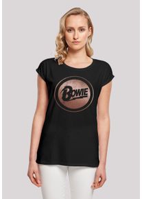 F4NT4STIC Damen T-Shirt "David Bowie Rose Gold Circle", schwarz, casual, Gr. XXL, Obermaterial: 100% Baumwolle, Shirts, Print