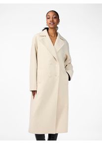 Y.A.S Damen Langmantel "YASMARGOT LS LONG COAT S. NOOS", beige, casual, Gr. XXL, meliert, Web, Obermaterial: 80% Polyester, 20% Wolle, Mäntel