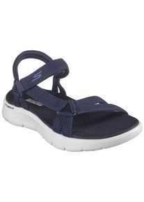Skechers Damen Sandale "GO WALK FLEX SANDAL-SUBLIME-X", Gr. 40, blau, Textil, casual, Schuhe, Sommerschuh, Sandalette, Klettschuh, mit Goga Mat