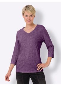 Classic Basics Damen 3/4-Arm-Shirt "Shirt", lila, Gr. 54, meliert, 50% Baumwolle, 50% Viskose, Shirts
