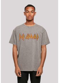 F4NT4STIC Herren T-Shirt "Def Leppard Shatter Logo", grau, casual, Gr. M, Obermaterial: 100% Baumwolle, Shirts, Premium Qualität