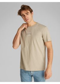 Herren T-Shirt "MONOLOGO TEE", grau, casual, Gr. S, Calvin Klein Jeans, Single Jersey, Obermaterial: 100% Baumwolle, Shirts, mit Logoschriftzug