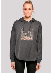 F4NT4STIC Damen Kapuzenpullover "Ente Ostereier Blumen Küken", grau, casual, Gr. XL, Obermaterial: 100% Baumwolle, Pullover, Premium Qualität