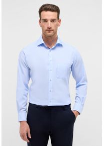 Eterna Herren Langarmhemd "MODERN FIT", blau, Gr. 45, Popeline, 100% Baumwolle, Hemden, NON IRON (bügelfrei)