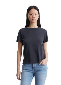 Marc O'Polo MARC O'POLO Damen T-Shirt "aus Organic Cotton", blau, Basic, Gr. XXS, unifarben, Obermaterial: 100% Baumwolle, Shirts