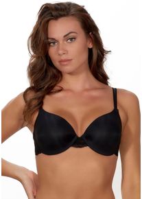 After Eden Damen Push-up-BH "BOOST", Gr. 70, schwarz, Spitze, Microtouch, Obermaterial: 81% Polyamid, 19% Elasthan, unifarben, feminin, BHs,
