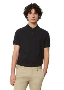 Marc O'Polo MARC O'POLO Herren Poloshirt "aus Organic Cotton-Stretch", schwarz, casual, Gr. S, unifarben, Obermaterial: 95% Baumwolle, 5% Elasthan, Shirts