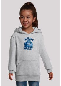 F4NT4STIC Mädchen Kapuzenpullover "Hawaii Surf Beach Summer", grau, casual, Gr. 122, Obermaterial: 65% Baumwolle, 35% Polyester, Pullover, Premium