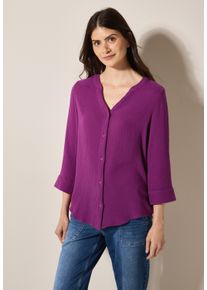 Cecil Damen Shirtbluseanemone pink, casual, Gr. M, Strukturmuster, Web, 100% Baumwolle, Blusen, aus reiner Baumwolle
