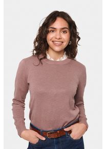 Saint Tropez Damen Rundhalspullover "MilaSZ"antler melange, modisch, Gr. XS, meliert, Strick, Obermaterial: 80% Viskose, 20% Polyacryl, Pullover