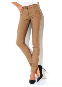Heine Damen Stretch-Hose, braun, Gr. 21, unifarben, 48% Baumwolle, 45% Polyester, 7% Elasthan, Miedereinsatz:15% Elasthan, 85% Polyamid, Hosen