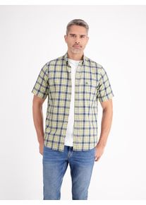 Lerros Herren Kurzarmhemd "Lerros Kariertes Halbarmhemd für Herren", blau, Gr. XXL, 100% Baumwolle, Hemden