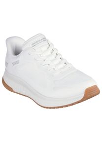 Skechers Damen Slip-On Sneaker "BOBS SQUAD 4", Gr. 39, weiß, Mesh, Synthetik, sportlich, Schuhe, Slipper, Freizeitschuh, Halbschuh mit Memory Foam