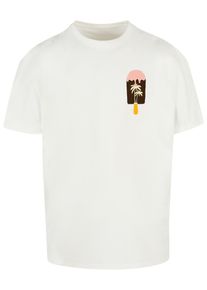 Merchcode Herren T-Shirt "Merchcode Herren Summer - Icecream Heavy Oversize Tee", weiß, casual, Gr. XS, bedruckt, 100% Baumwolle, Shirts