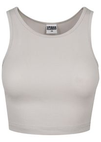Urban Classics Herren Muskelshirt "Urban Classics Damen Ladies Rib Cropped Top", grau, casual, Gr. M, unifarben, 95% Viskose, 5% Elasthan, Shirts