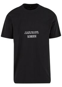 MisterTee Herren Kurzarmshirt "MisterTee Herren Movie Oversize Tee", schwarz, casual, Gr. L, unifarben, 100% Baumwolle, Shirts