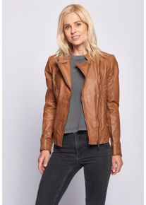 Maze Damen Lederjacke "Sally", braun, Gr. XL, Obermaterial: 100% Lammleder / Futter: 100% Polyester, Jacken