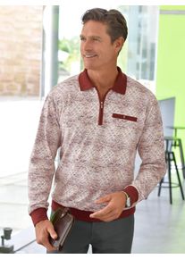 Marco Donati Herren Poloshirt "Langarm-Poloshirt", orange, Gr. 44, gemustert, mehrfarbig, 100% Baumwolle, Kragen und Ärmelabschluss:95% Baumwolle, 5%