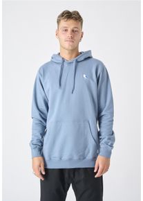 Cleptomanicx Herren Kapuzensweatshirt "Hooded Embro Gull 2", blau, casual, Gr. L, bestickt, 100% Baumwolle, Sweatshirts, im klassischen Design