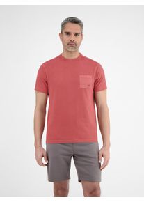 Lerros Herren T-Shirt "Lerros T-Shirt mit Brusttasche"earth rot, Gr. S, 100% Baumwolle, Shirts