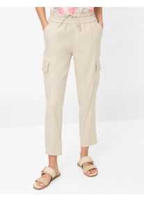 Brax Damen Culotte "Style MONA S", beige, Gr. 20, 59% Leinen, 19% Baumwolle, 19% Viskose, 3% Elasthan, Hosen