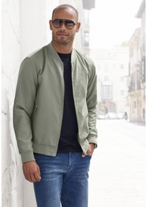 John Devin Herren Bomberjacke "/ Blouson mit Rippkragen", grün, casual, Gr. XXL, unifarben, Web, Obermaterial: 100% Polyester. Futter: 100%