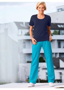 Catamaran Damen Trainingsshirt "Sportshirt", blau, Gr. 36, unifarben, 92% Baumwolle, 8% Elasthan, Shirts