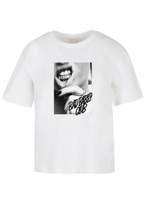 MISS TEE Herren T-Shirt "Miss Tee Damen Lip Tattoo Tee", weiß, casual, Gr. M, bedruckt, 100% Baumwolle, Shirts