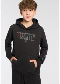 Puma Kinder Kapuzensweatshirt "ESS LOGO LAB EXECUTION HOODIE TR B", schwarz, sportlich, Gr. 176, bedruckt, Sweatware, Obermaterial: 68% Baumwolle,