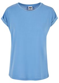 Urban Classics Herren Kurzarmshirt "Urban Classics Damen Ladies Modal Extended Shoulder Tee", blau, casual, Gr. XS, unifarben, 77% Modal, 23%