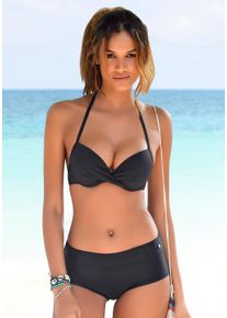 s.Oliver Damen Bikini-Hotpants "Spain", schwarz, Gr. 34, unifarben, Microfaser, Polyamid, Badehosen, unifarben