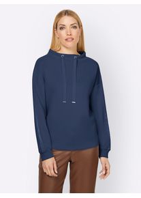 Heine Damen Sweatshirt, blau, Gr. 38, unifarben, 50% Modal, 44% Polyester, 6% Elasthan, Sweatshirts